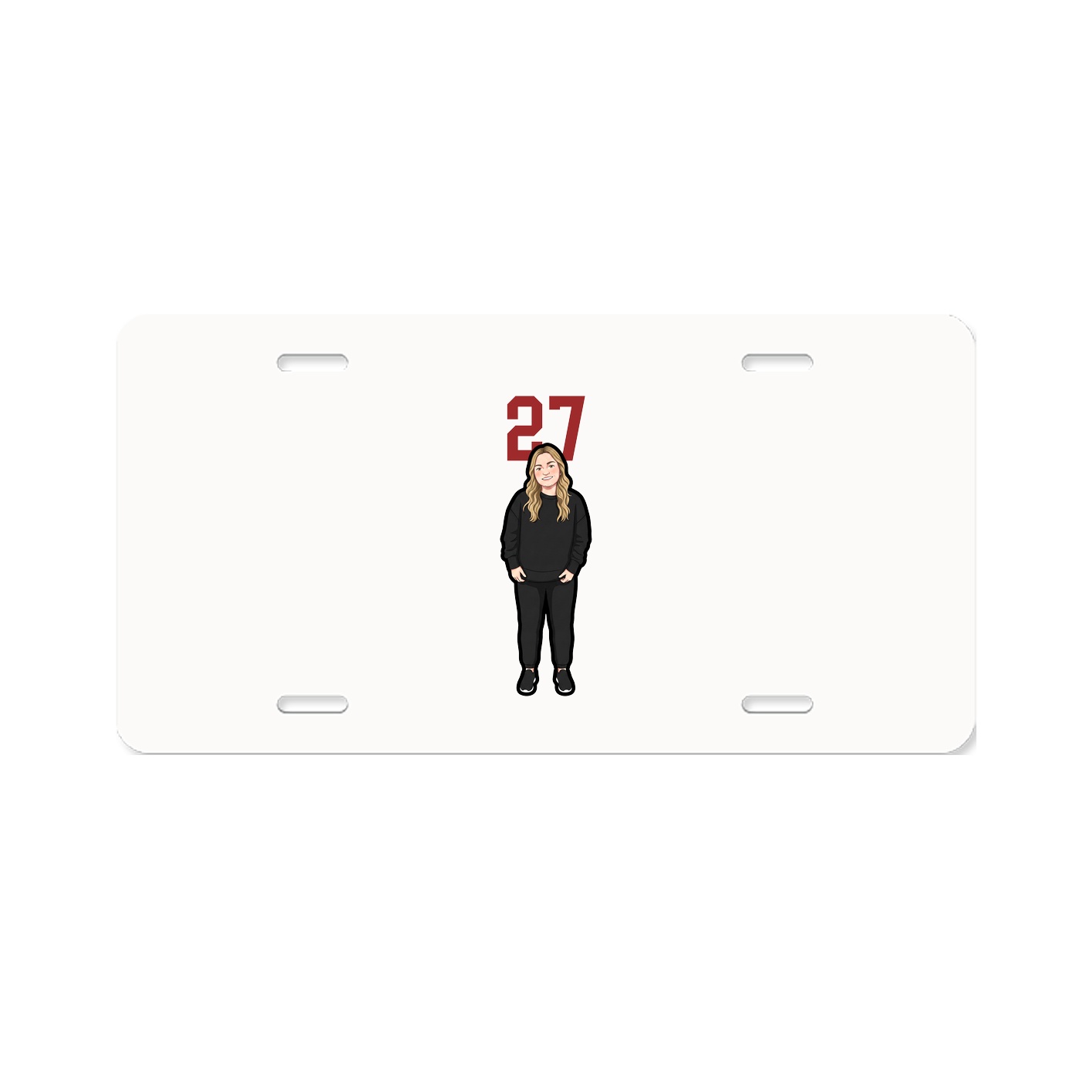 License Plate — Number Top in Classic
