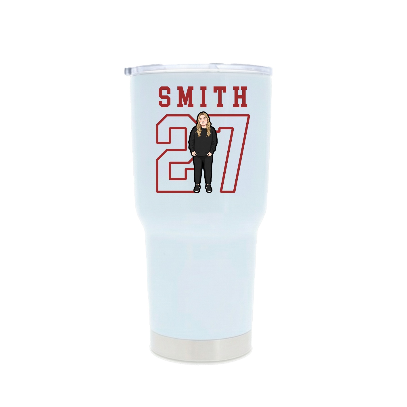 30oz Stainless Steel Tumbler — Shirsey in White