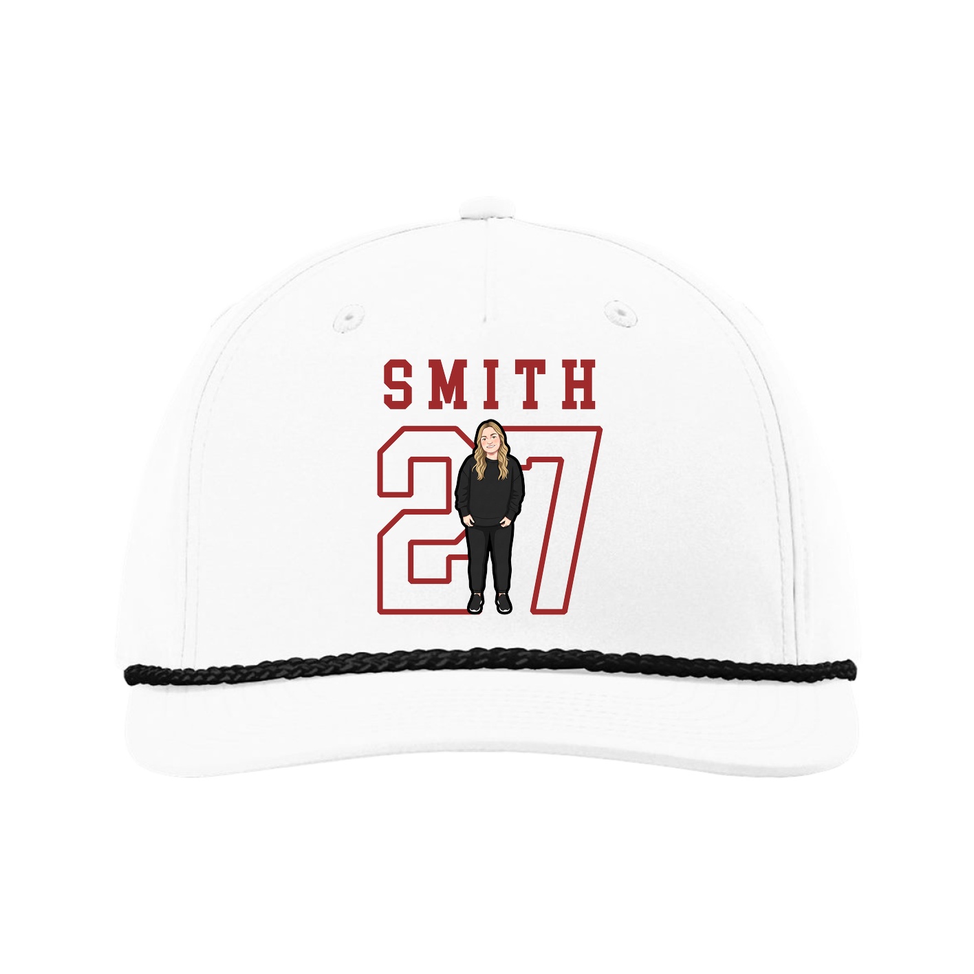 Five-Panel Classic Rope Cap — Shirsey in White