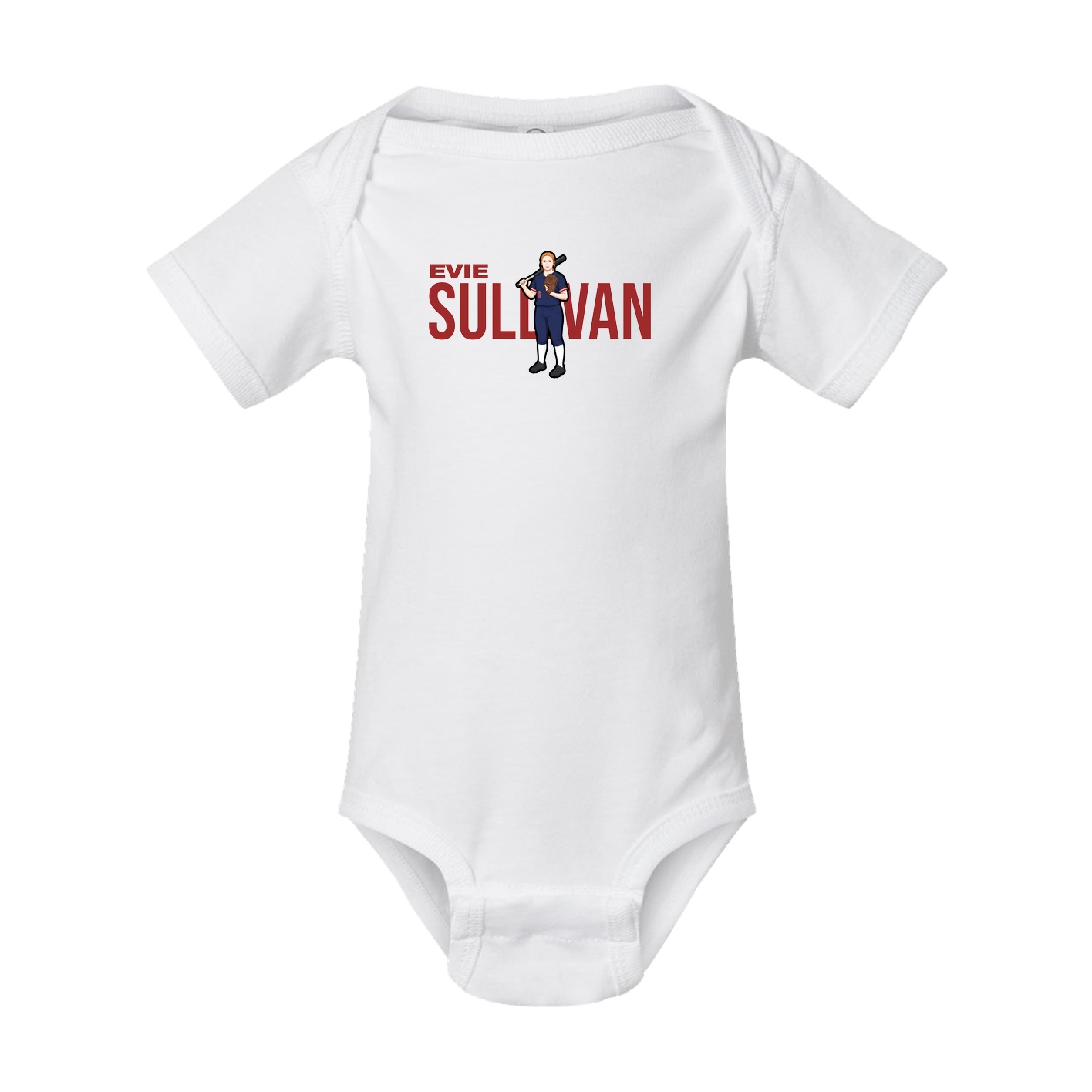 Baby Onesie — Player Name in White