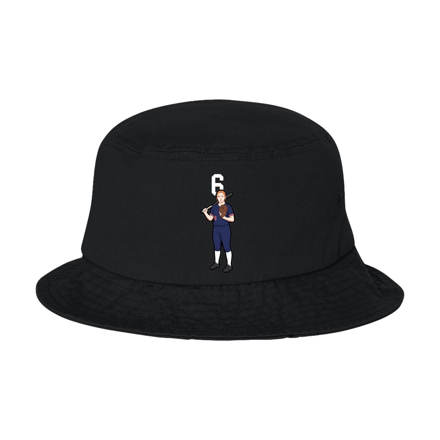 Bucket Cap — Number Top in Black