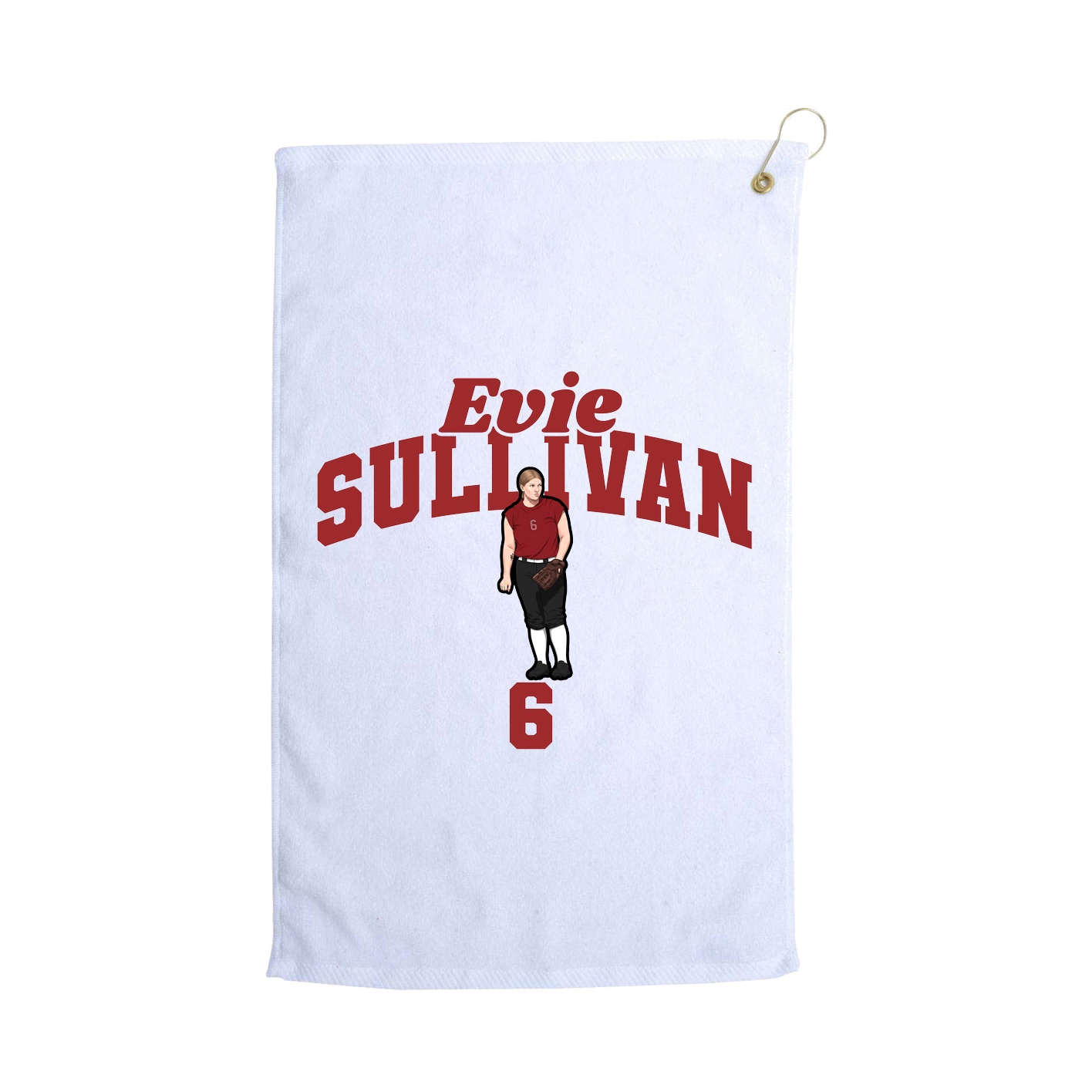 Golf Towel — Signature Arch in White