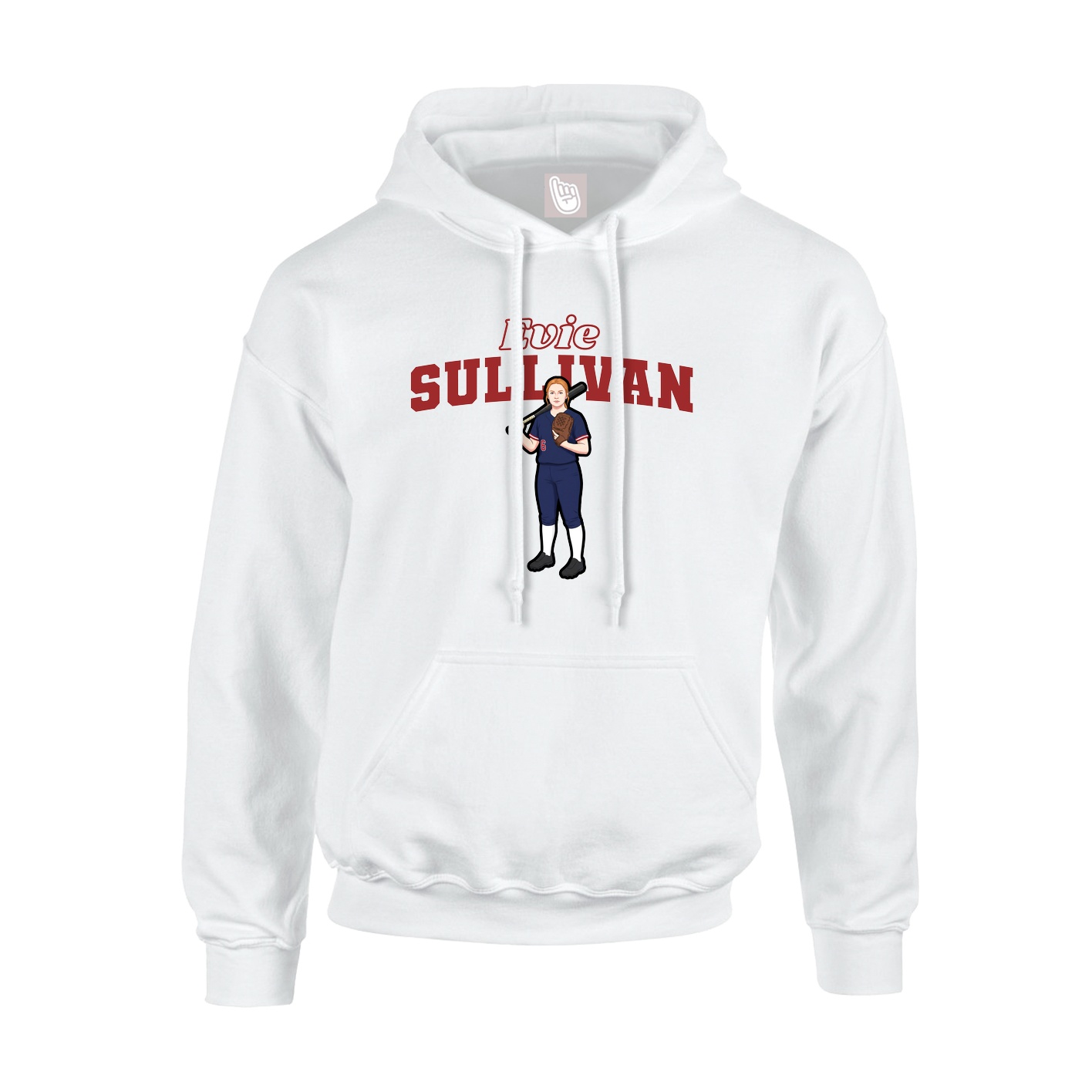 Hoodie — Name Arch in White