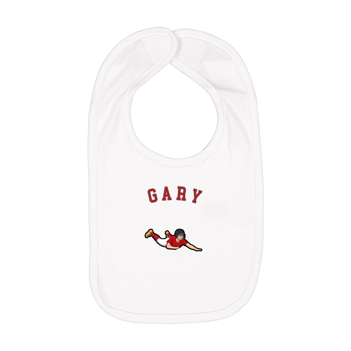Infant Bib — Shirsey Arch in White