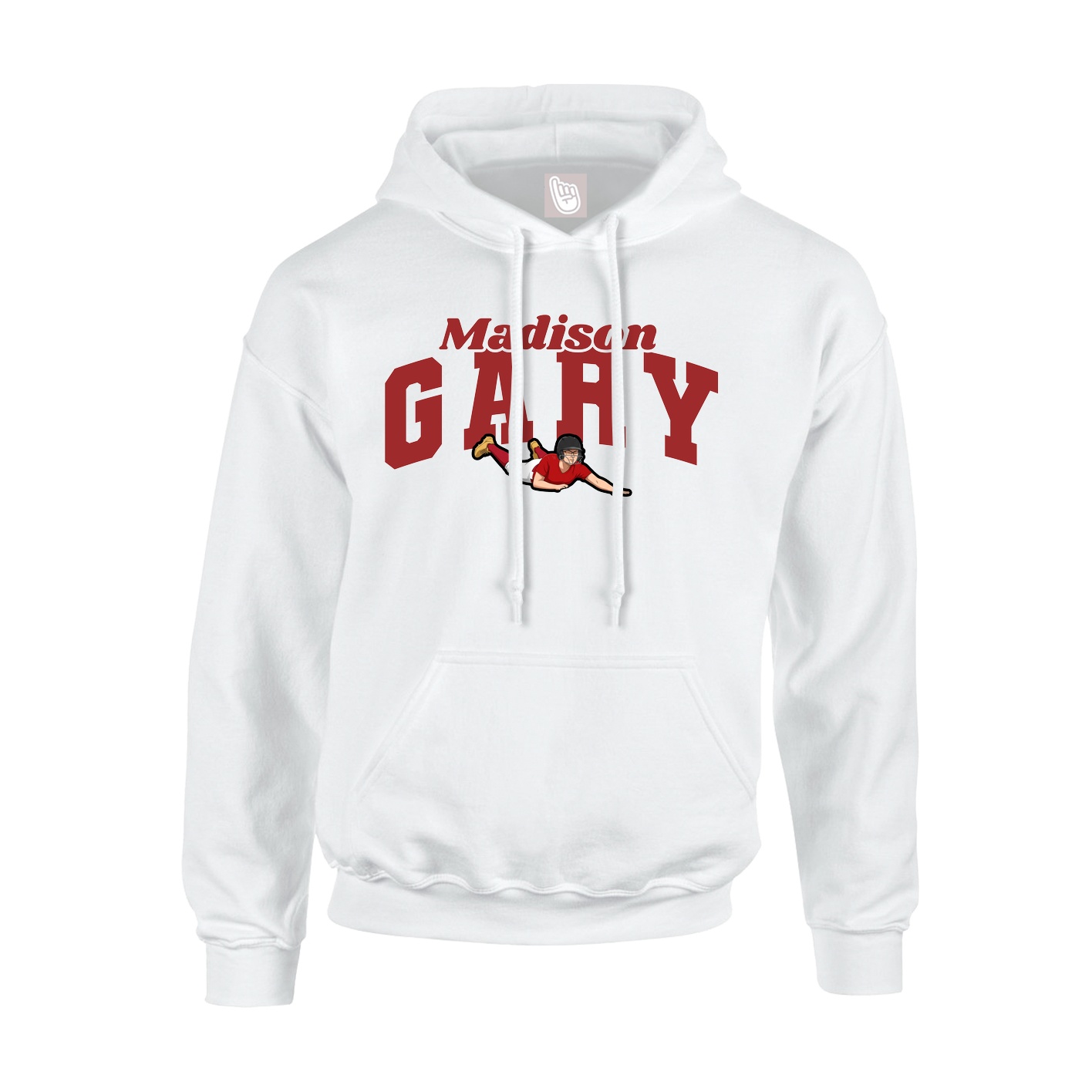 Hoodie — Signature Arch in White
