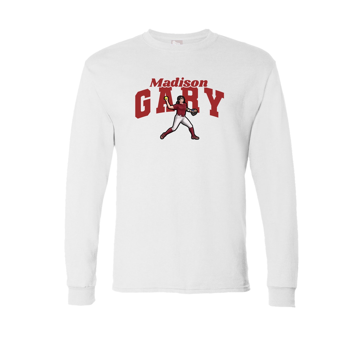 Long Sleeve Tee — Signature Arch in White