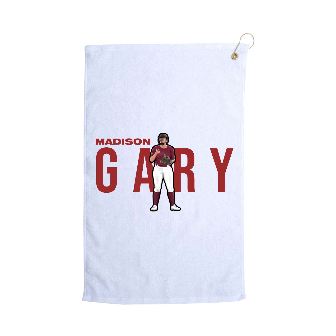 Golf Towel — Player Name in White