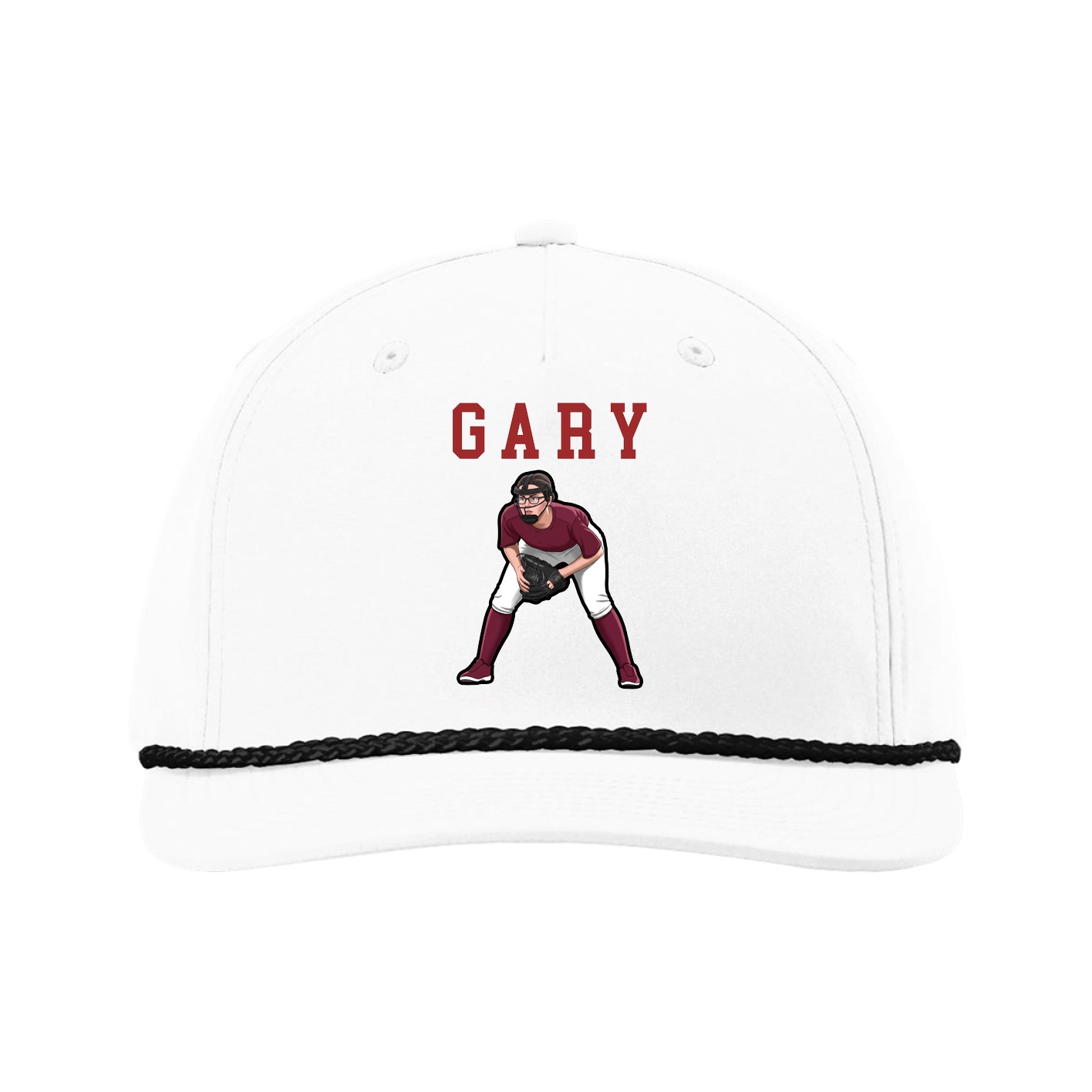 Five-Panel Classic Rope Cap — Shirsey in White