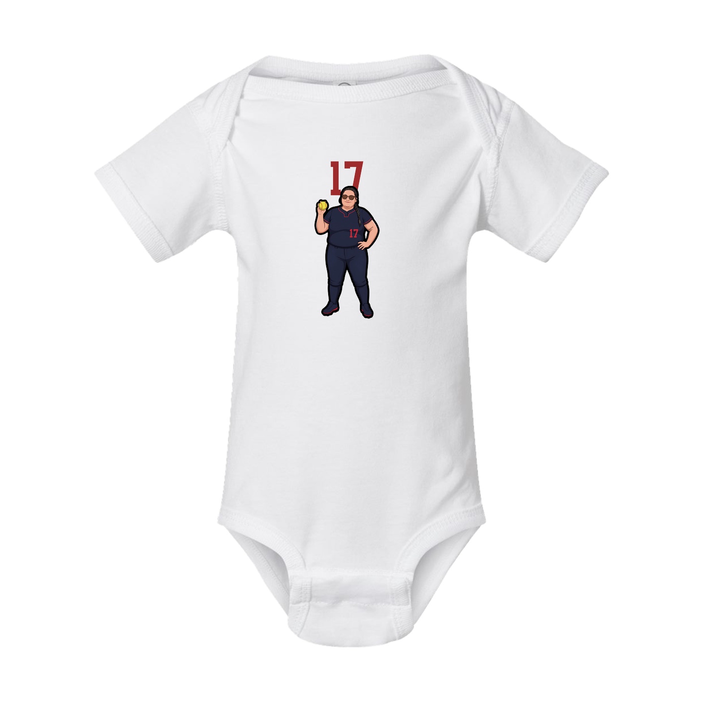 Baby Onesie — Number Top in White