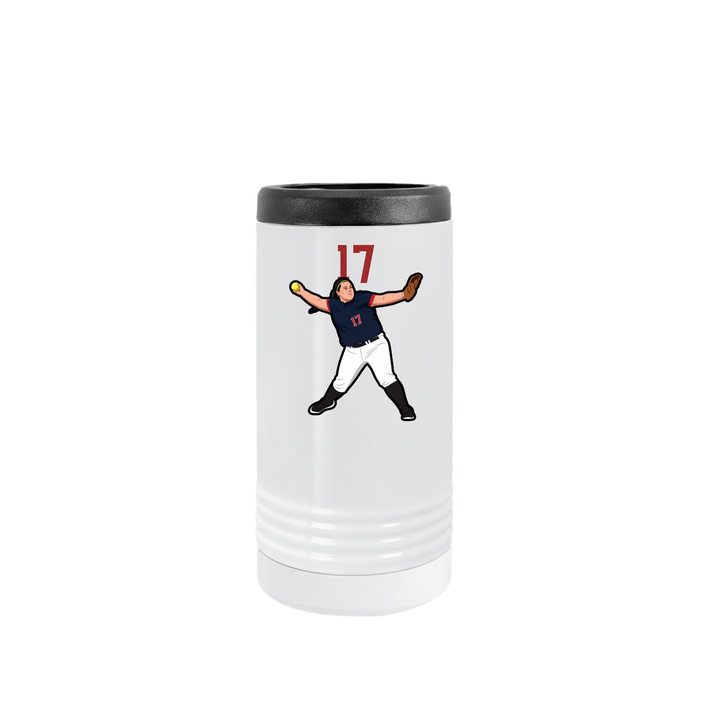 Slim Beverage Holder — Number Top in White