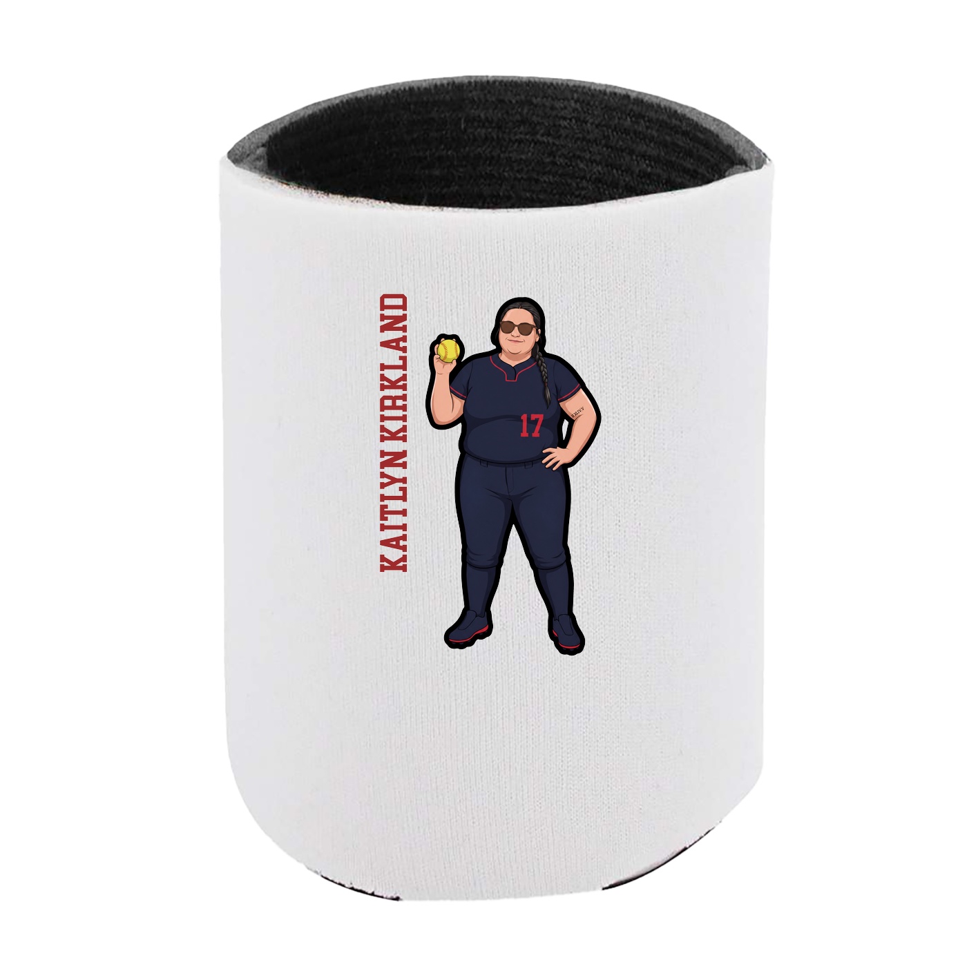 Can Holder — Name Vertical in White