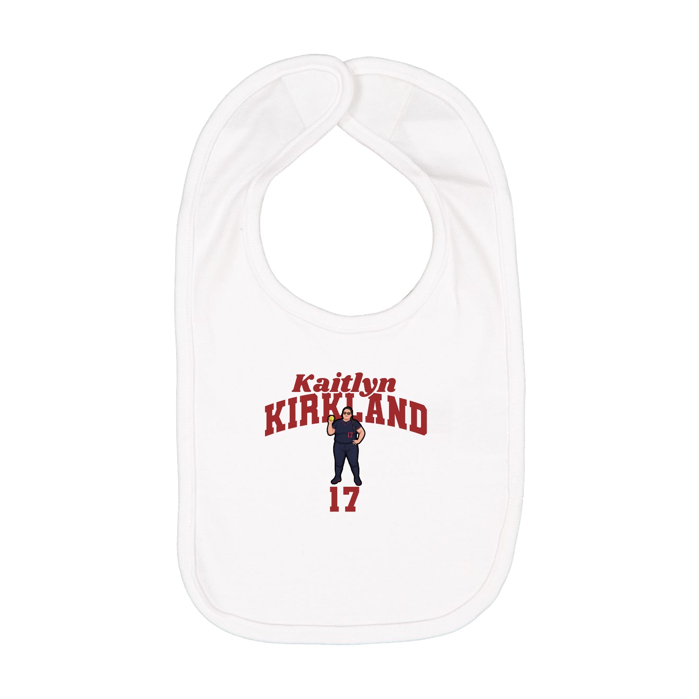 Infant Bib — Signature Arch in White