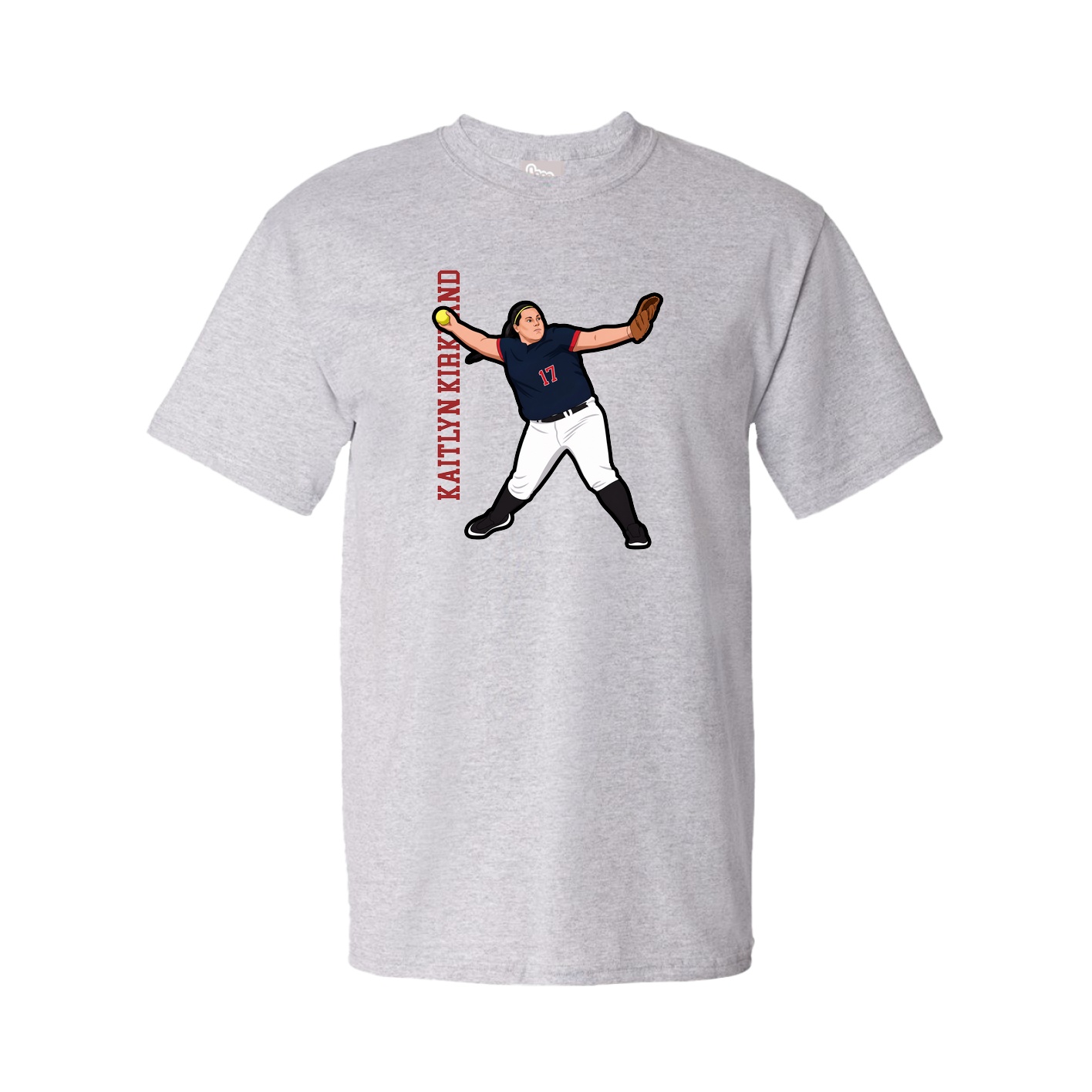 Tee — Name Vertical in Grey