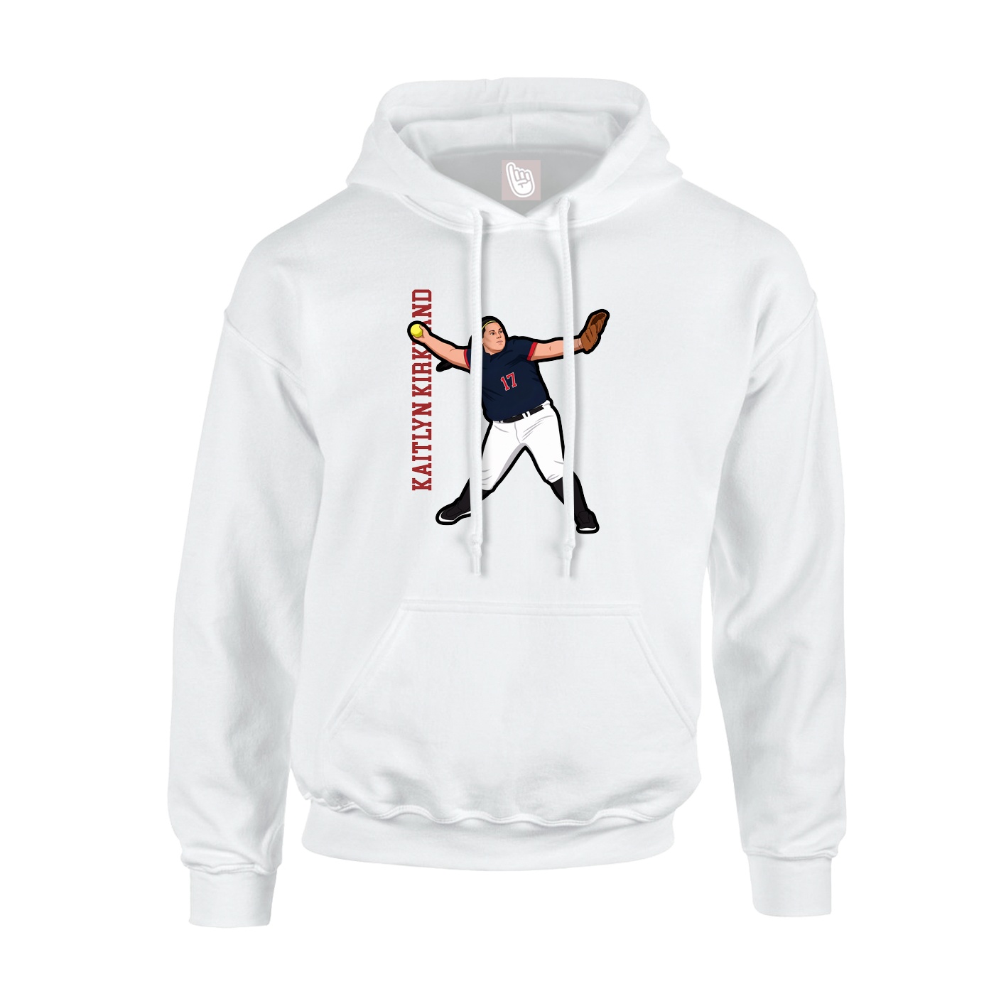 Hoodie — Name Vertical in White