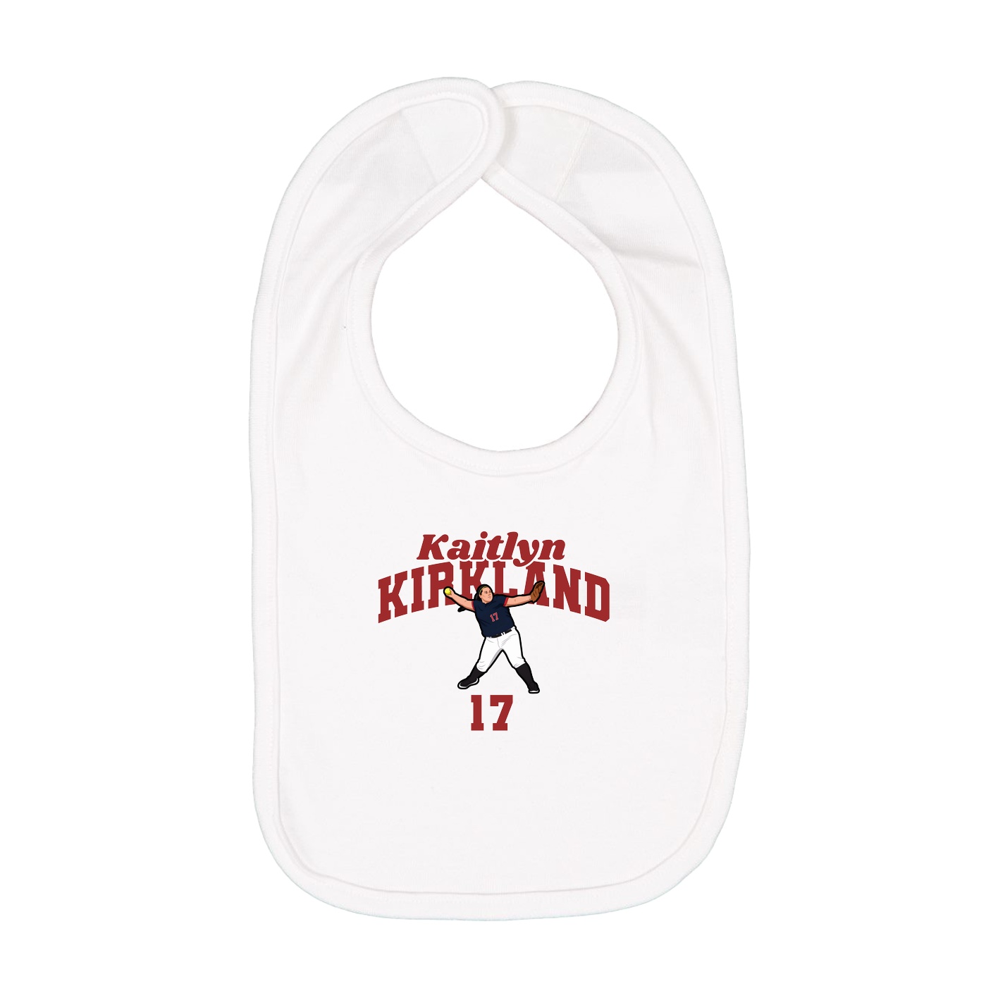 Infant Bib — Signature Arch in White
