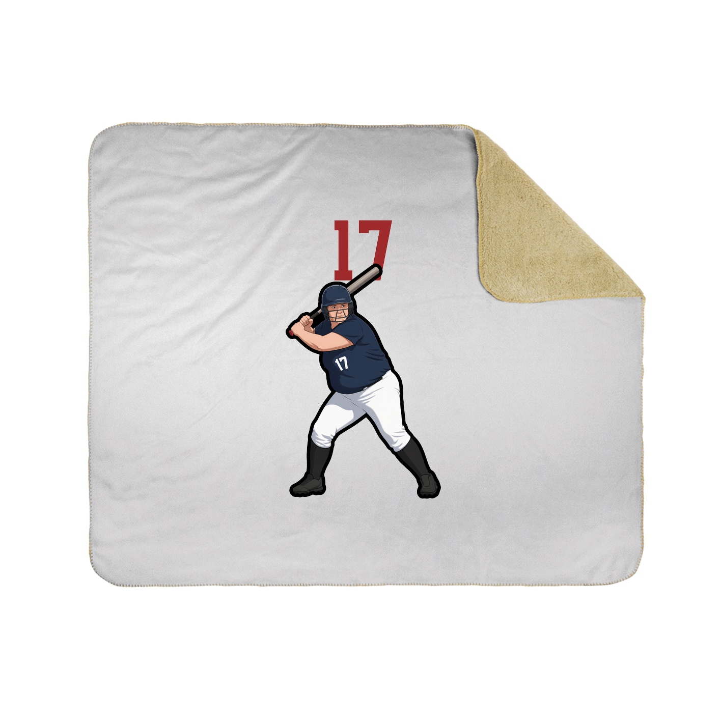 Throw Blanket — Number Top in White