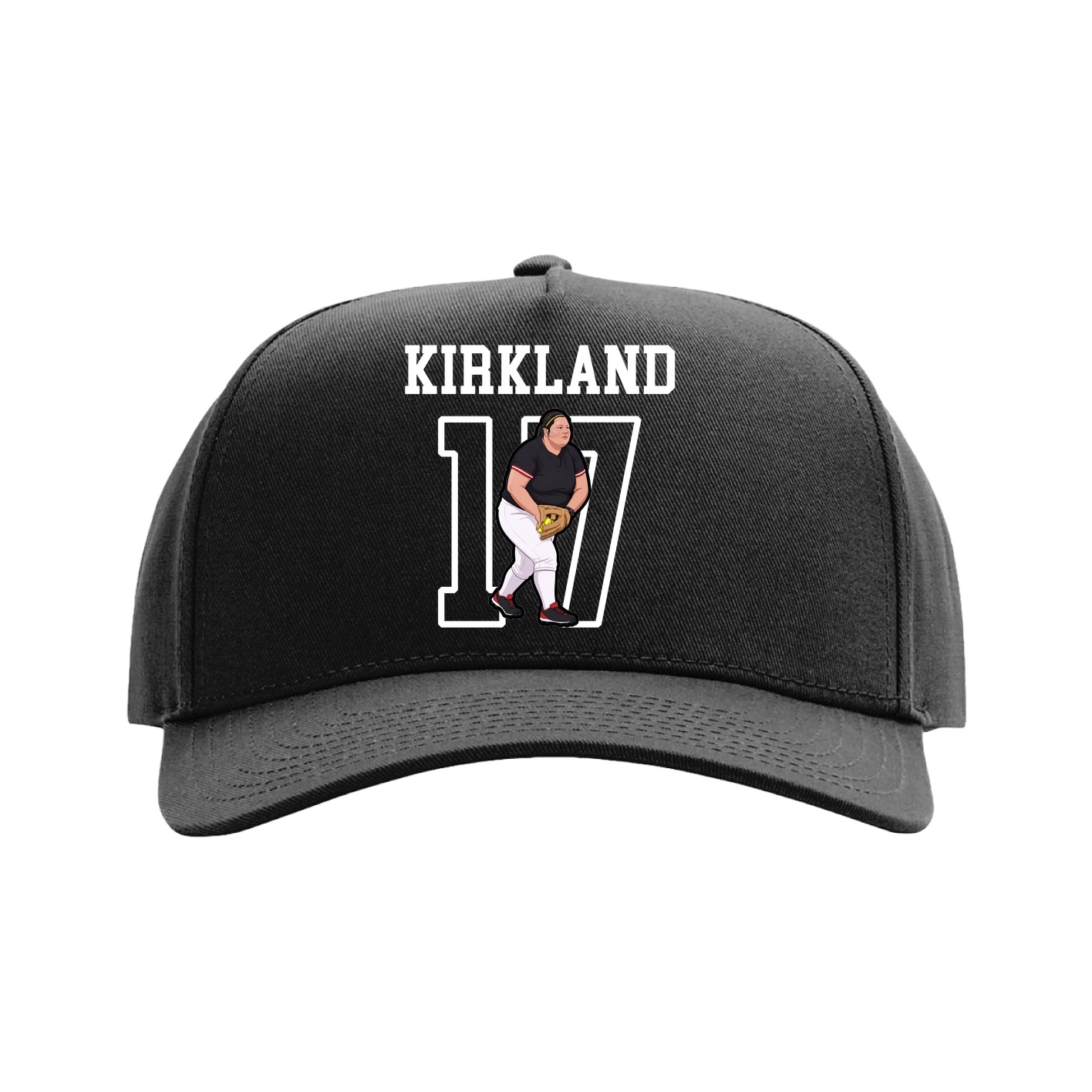 Full Fabric Five-Panel Champ Cap — Shirsey in Black