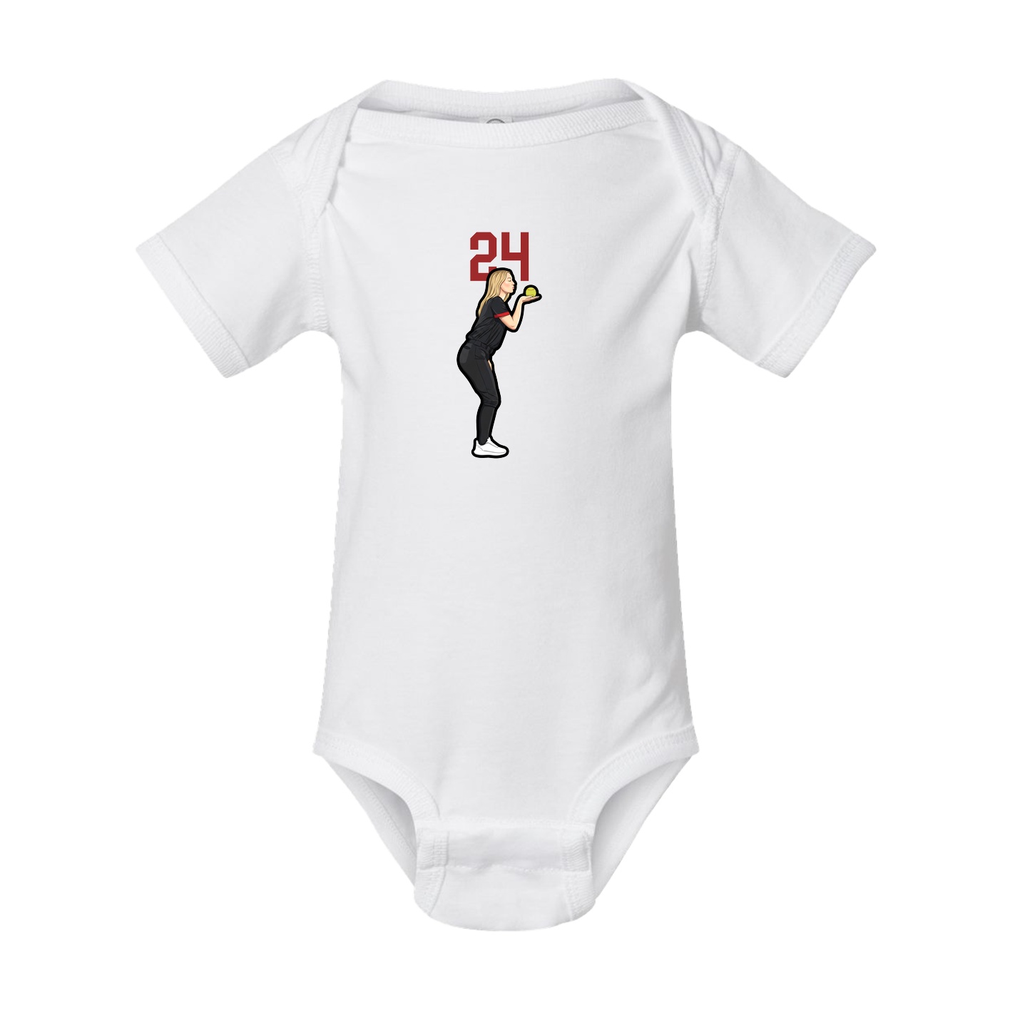 Baby Onesie — Number Top in White