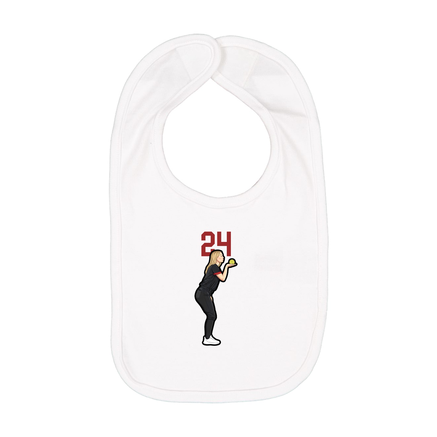 Infant Bib — Number Top in White