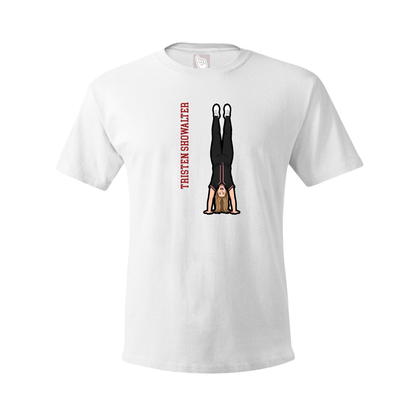 Youth Tee — Name Vertical in White