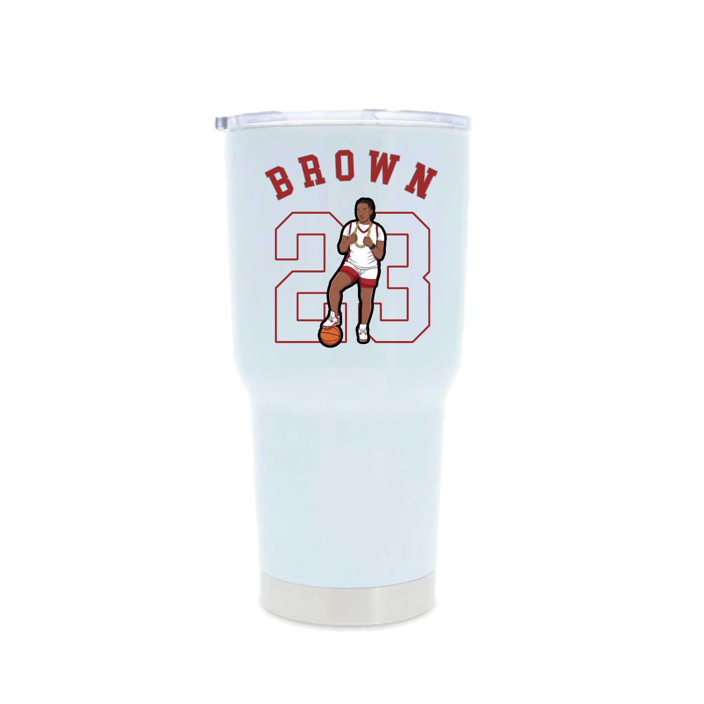 30oz Stainless Steel Tumbler — Shirsey Arch in White