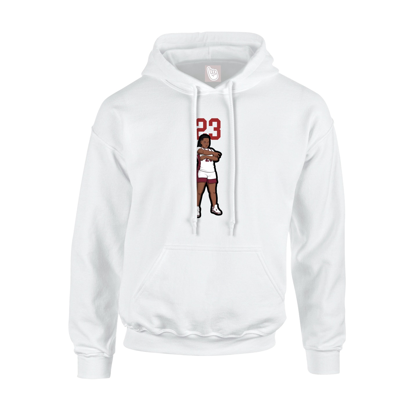 Hoodie — Number Top in White
