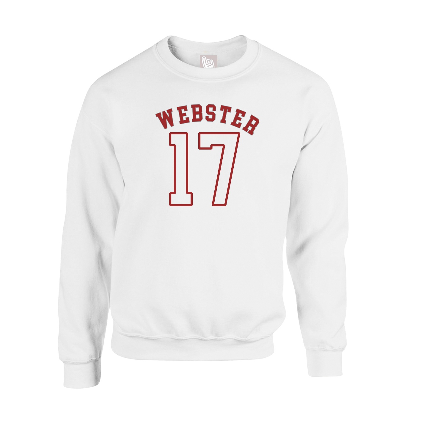 Fleece Crew — Shirsey Arch in White