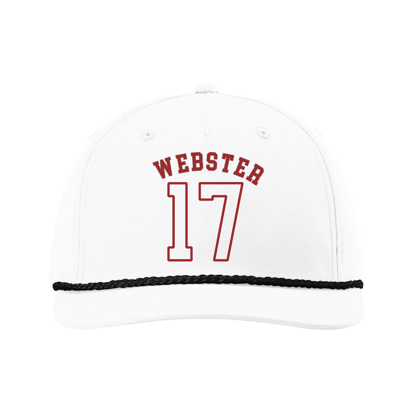 Five-Panel Classic Rope Cap — Shirsey Arch in White