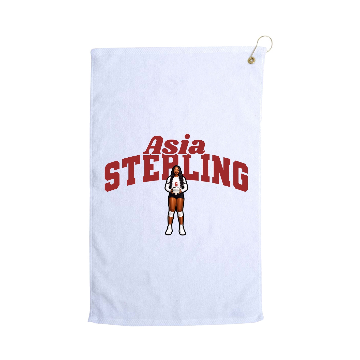 Golf Towel — Signature Arch in White