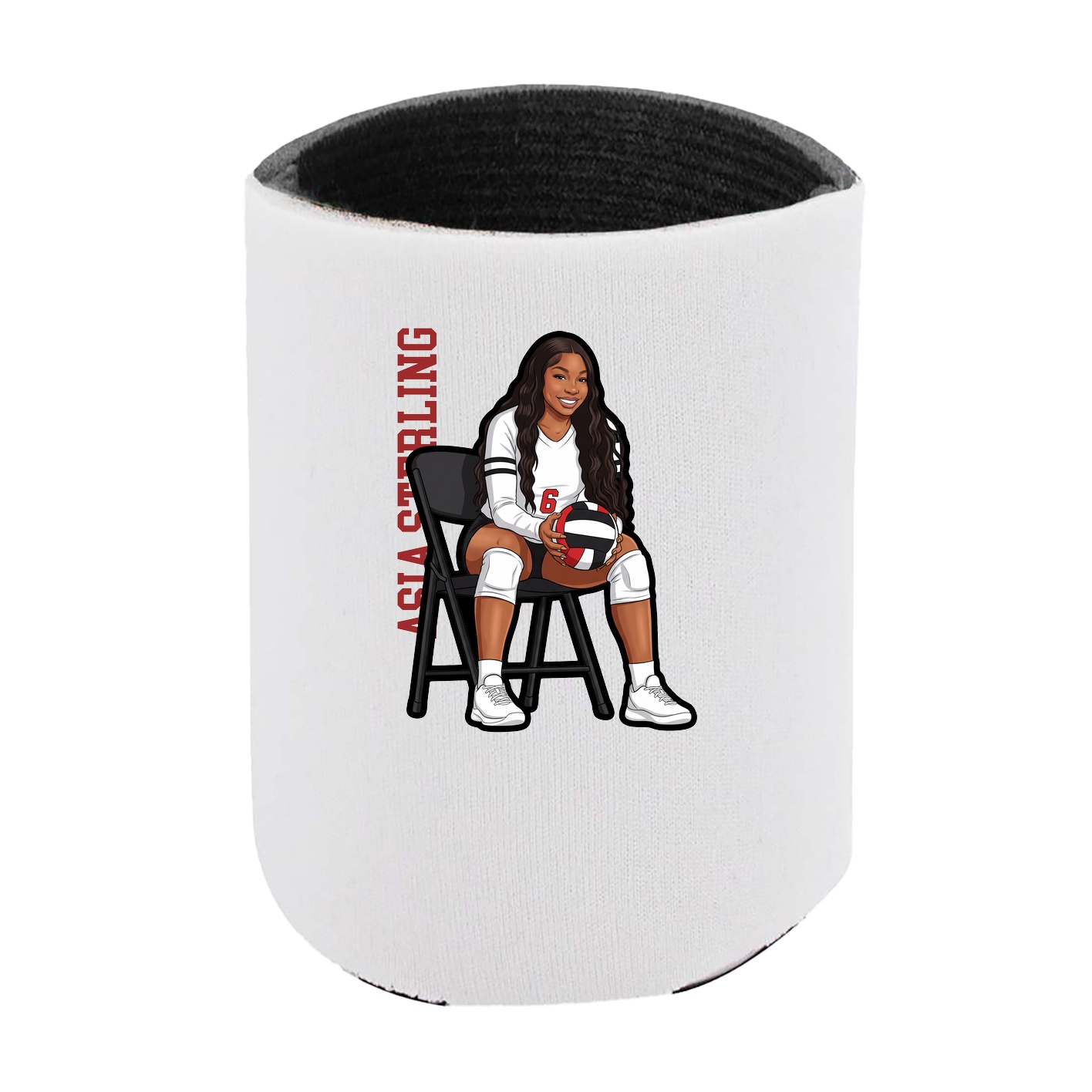 Can Holder — Name Vertical in White