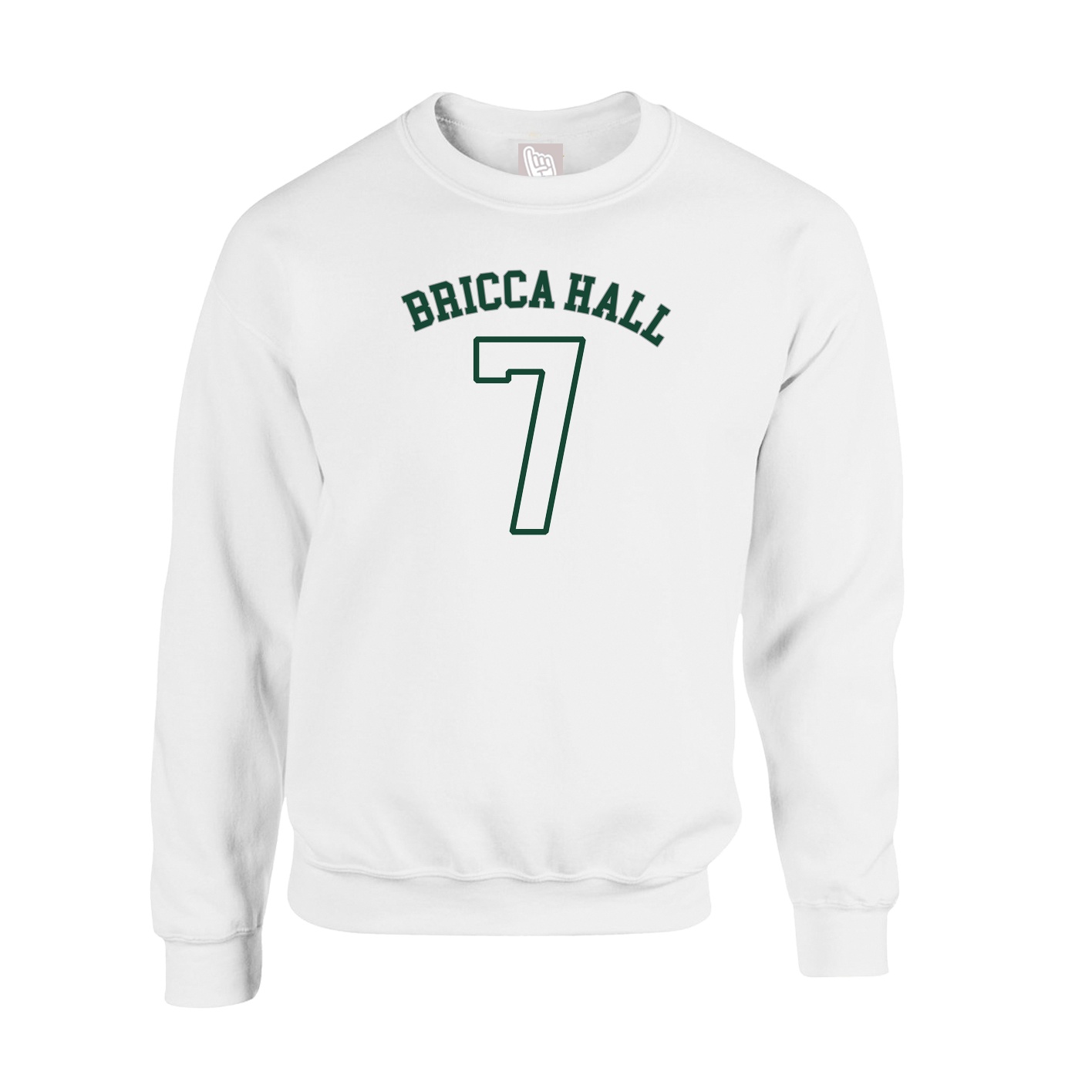Fleece Crew — Shirsey Arch in White