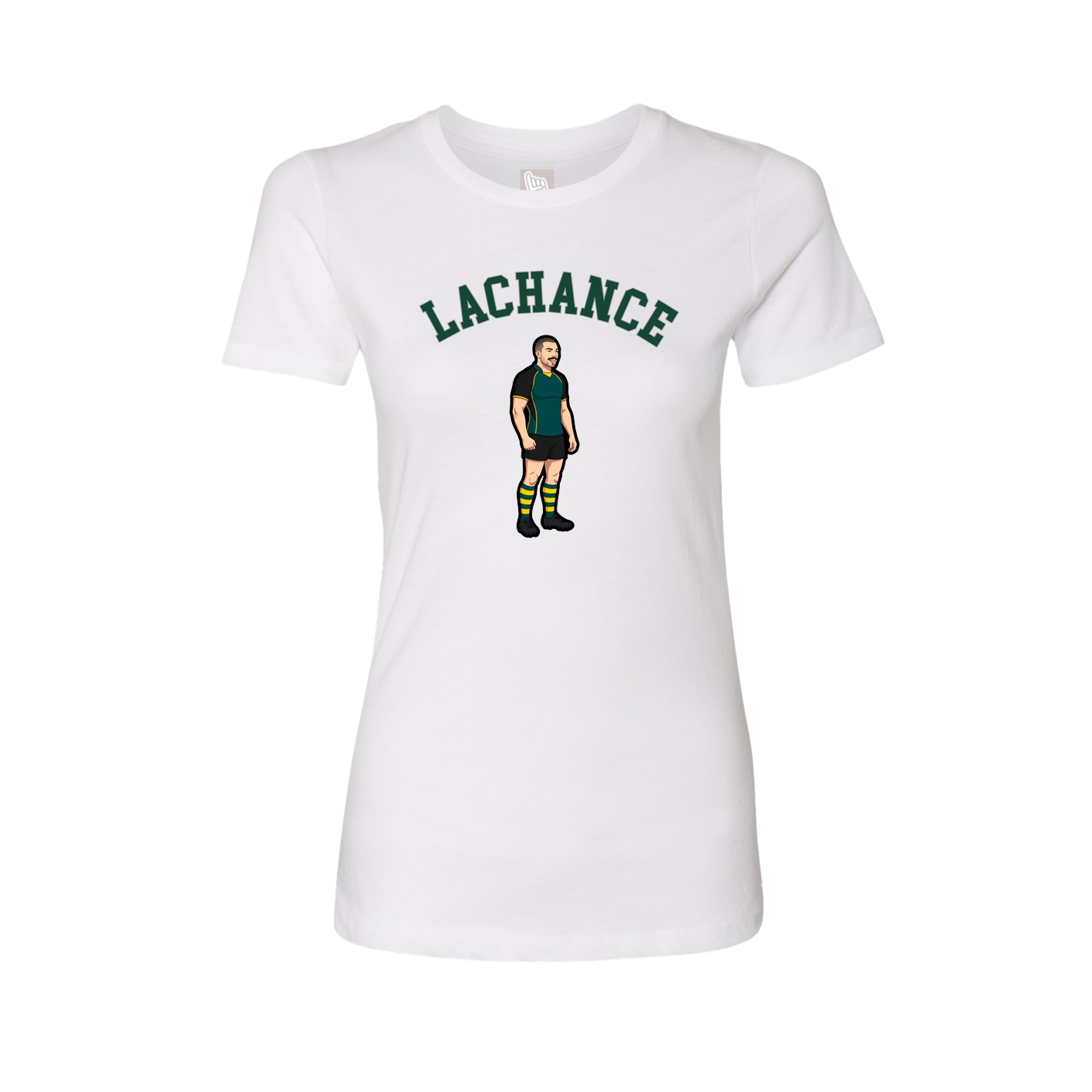 Fitted Women's Tee — Shirsey Arch in White
