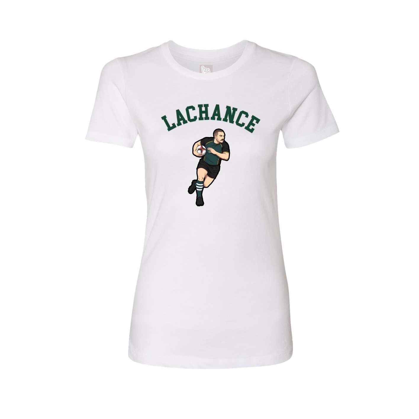 Fitted Women's Tee — Shirsey Arch in White