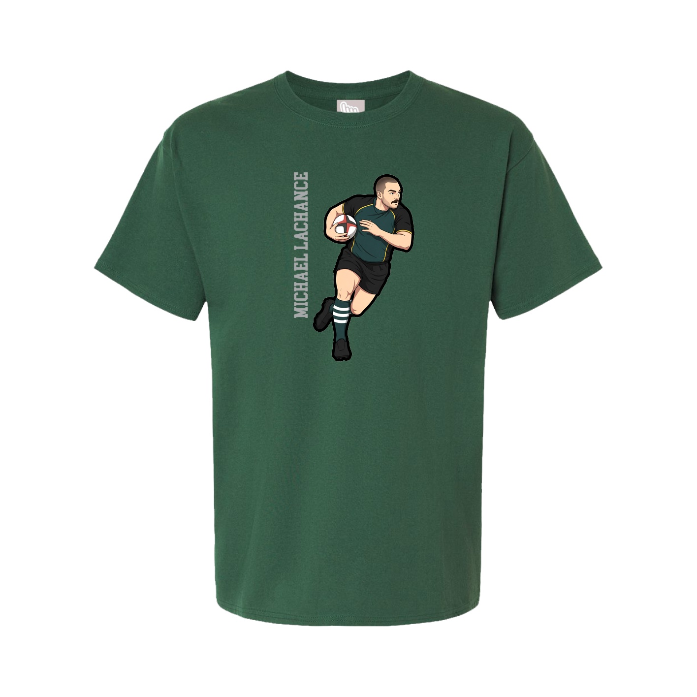 Tee — Name Vertical in Green