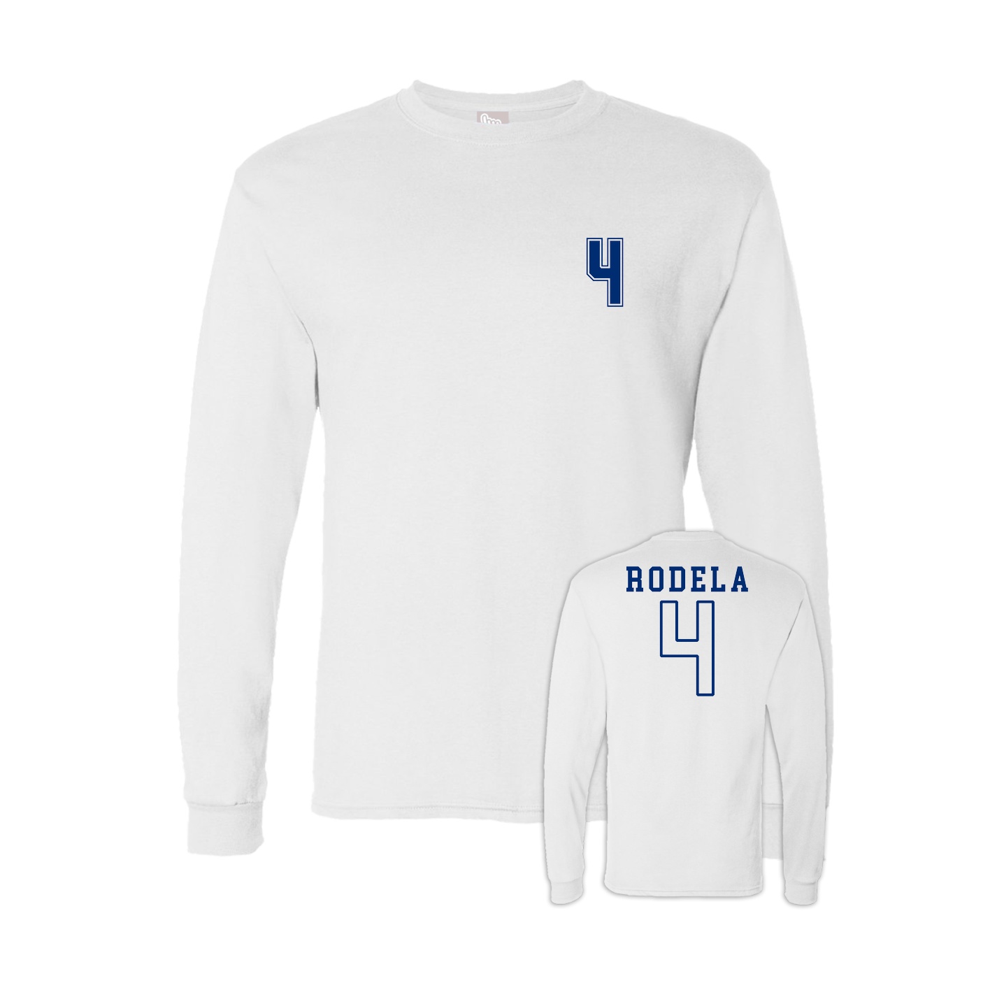 Long Sleeve Tee — Chest Back in White
