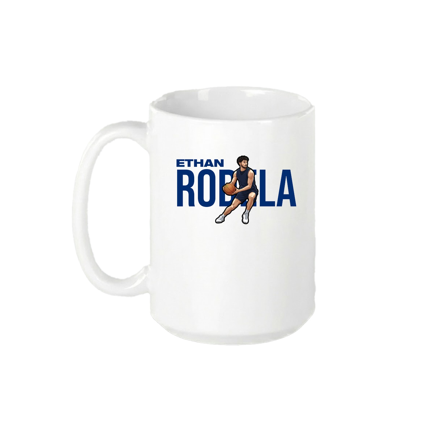 15oz Coffee Mug — Player Name in White