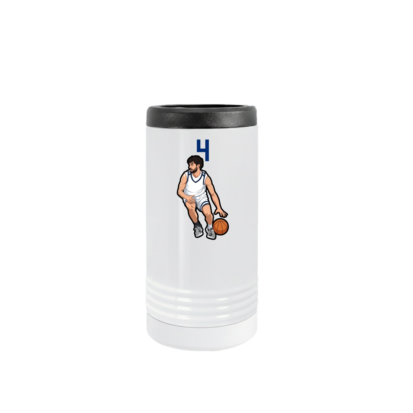 Slim Beverage Holder — Number Top in White