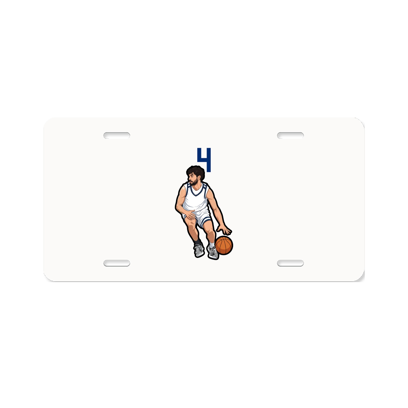 License Plate — Number Top in Classic