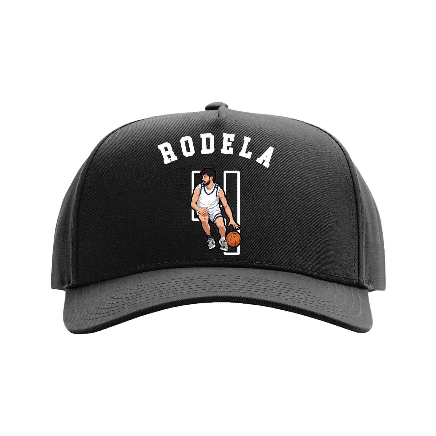 Full Fabric Five-Panel Champ Cap — Shirsey Arch in Black