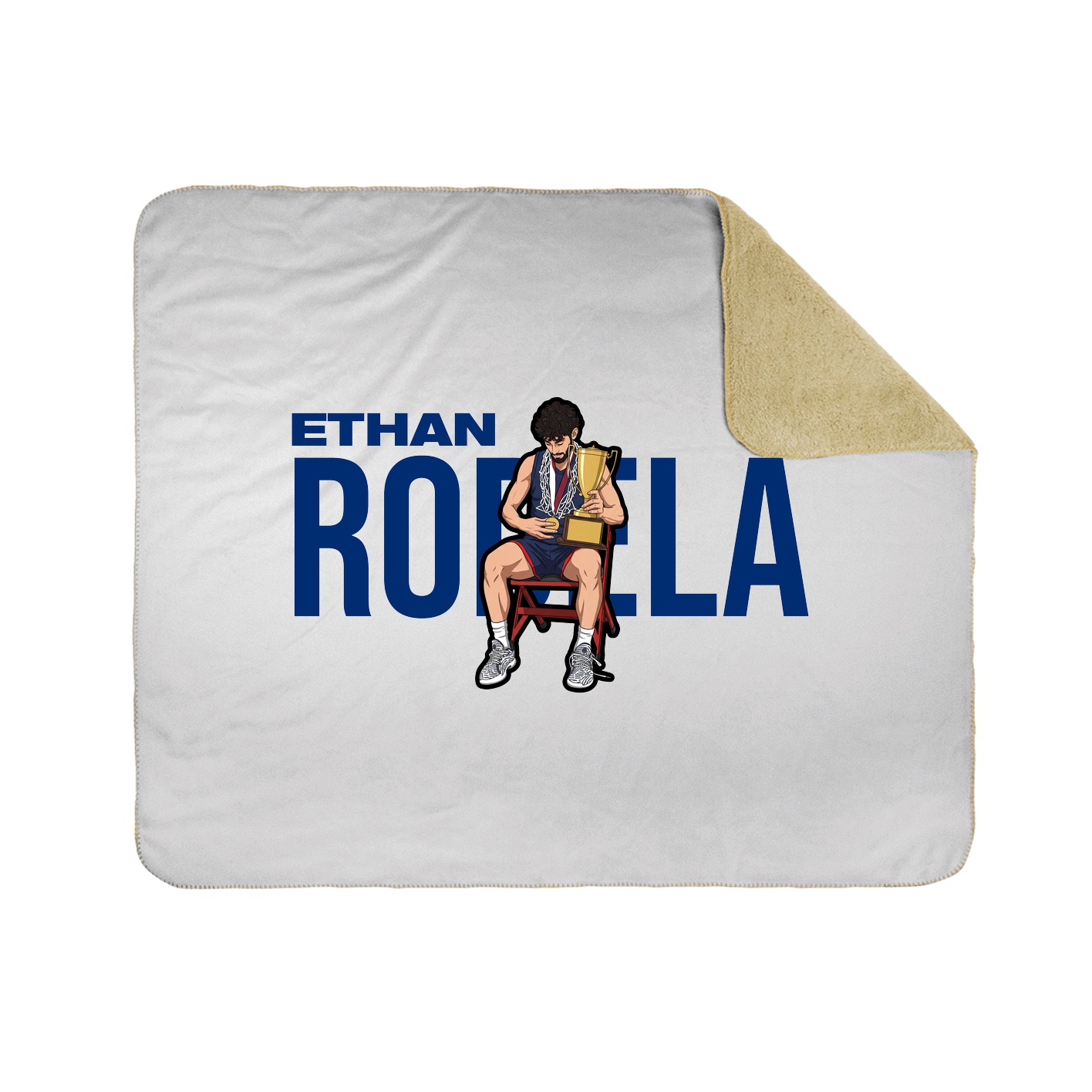 Throw Blanket — Player Name in White