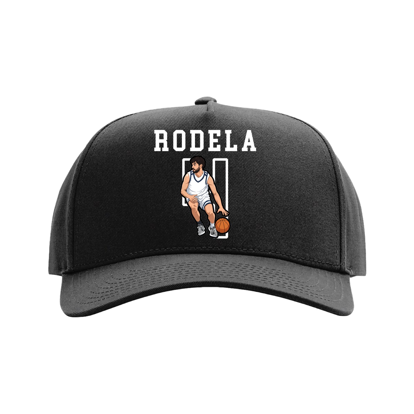 Full Fabric Five-Panel Champ Cap — Shirsey in Black