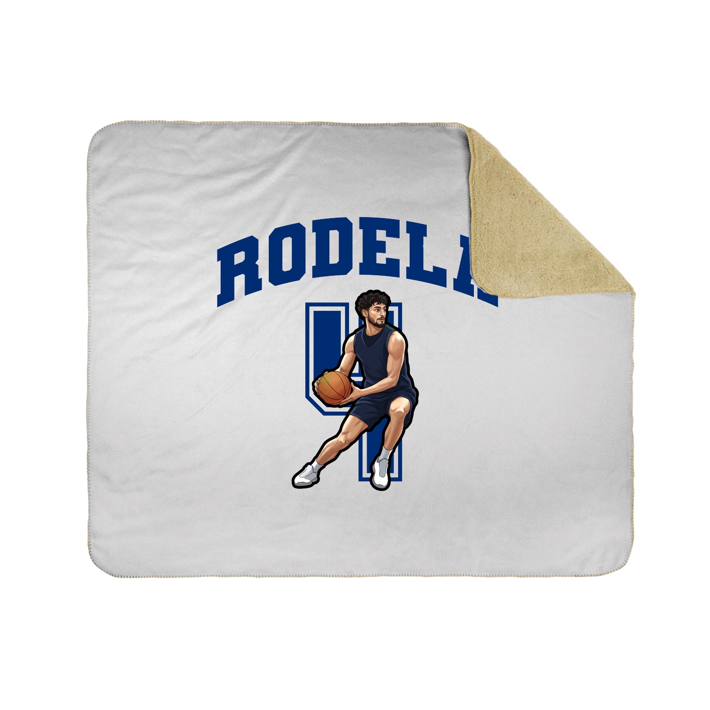 Throw Blanket — Number in White