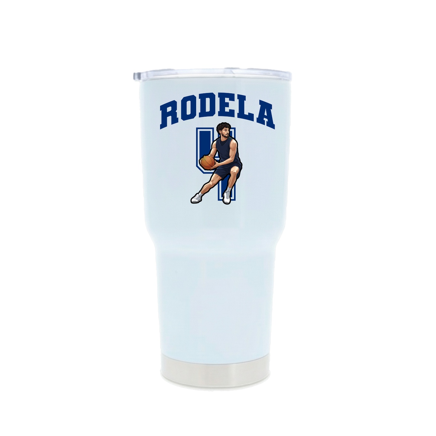 30oz Stainless Steel Tumbler — Number in White