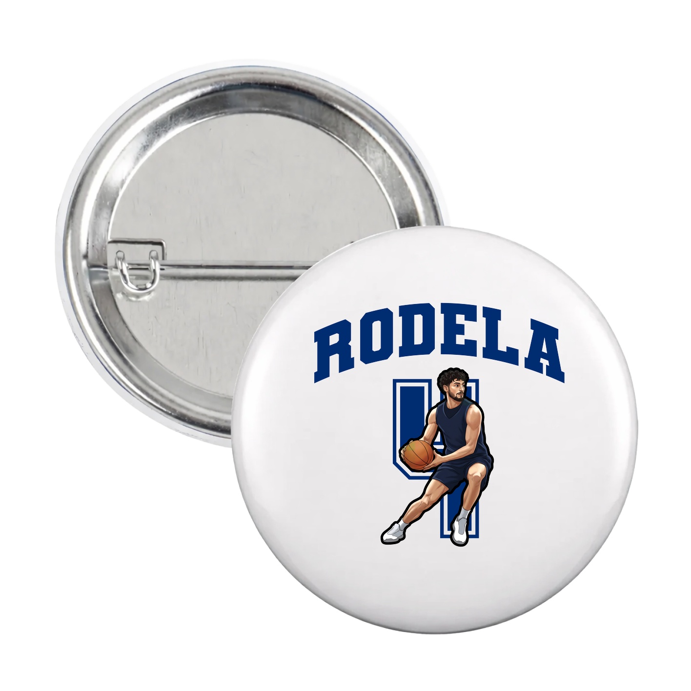 Game Day Button — Number in White
