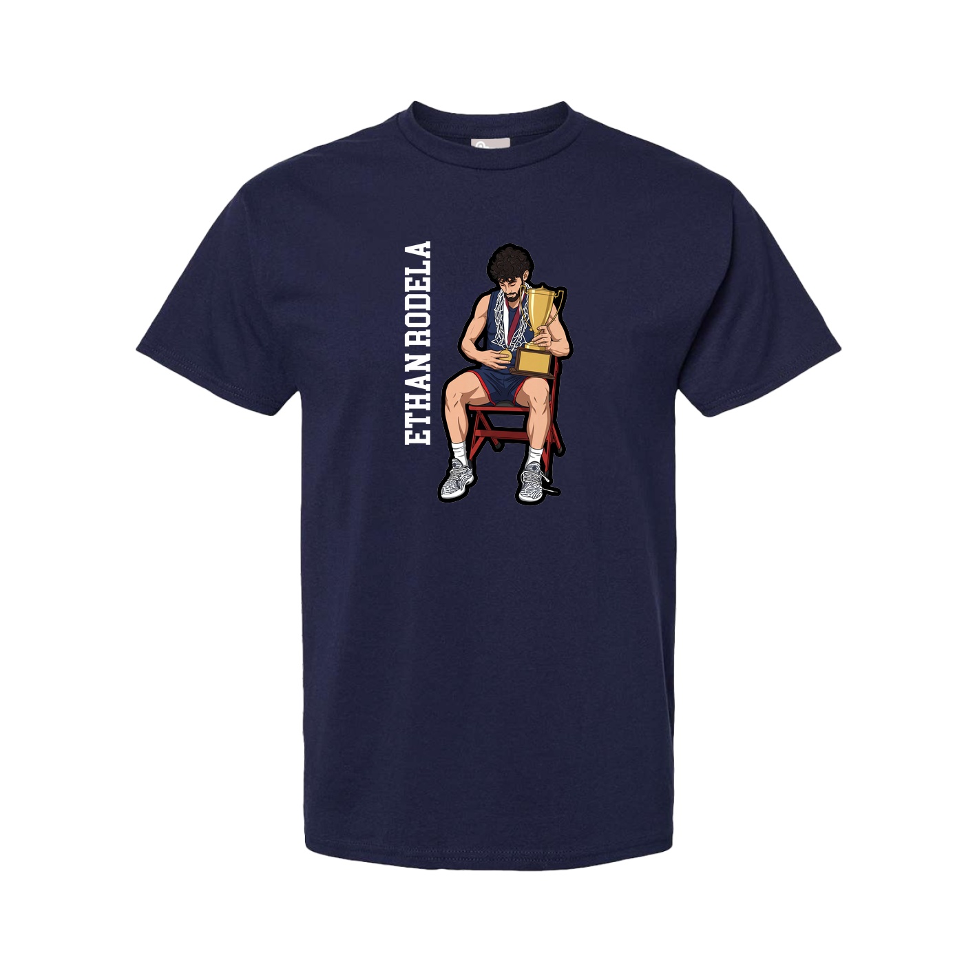 Tee — Name Vertical in Navy