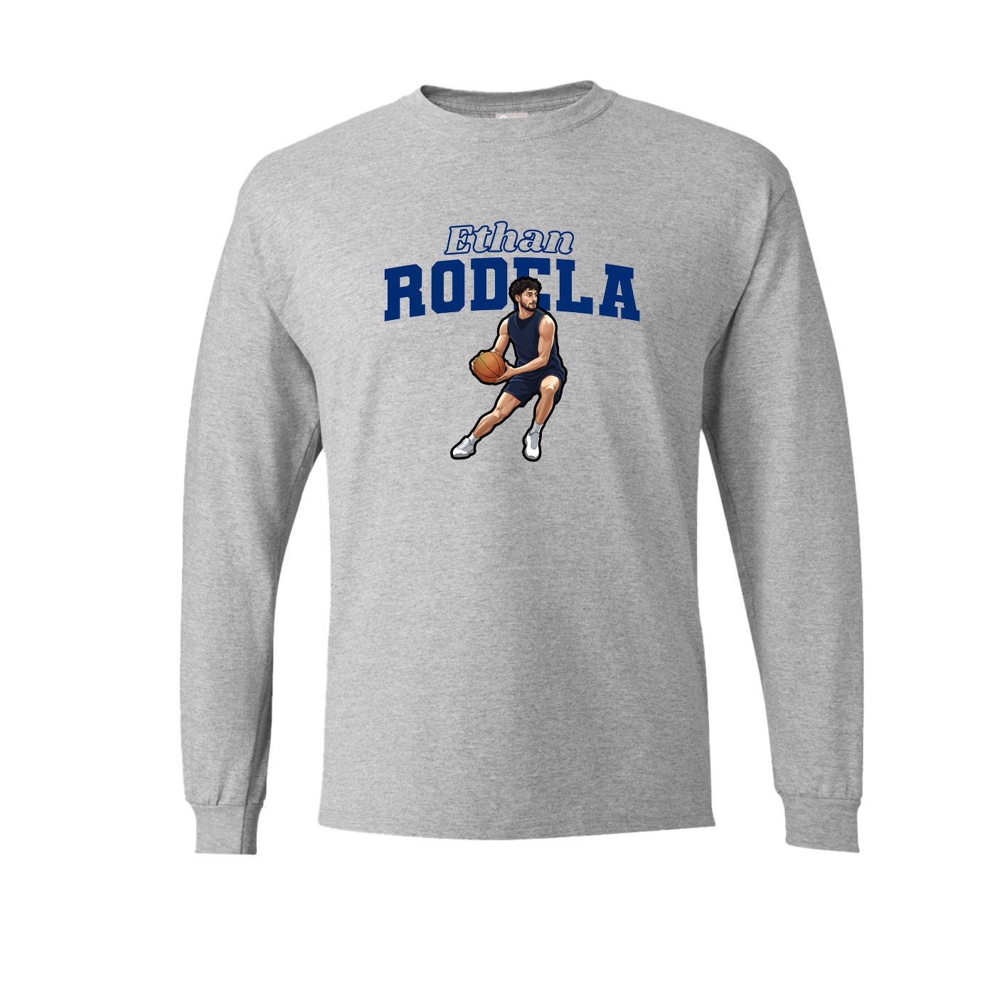 Long Sleeve Tee — Name Arch in Grey