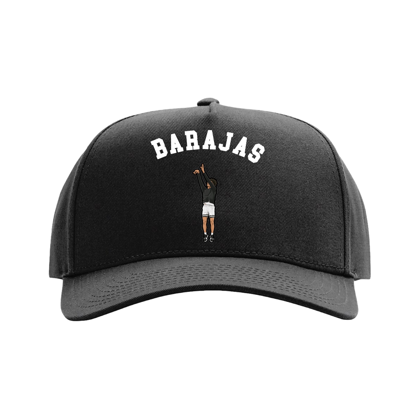 Full Fabric Five-Panel Champ Cap — Shirsey Arch in Black