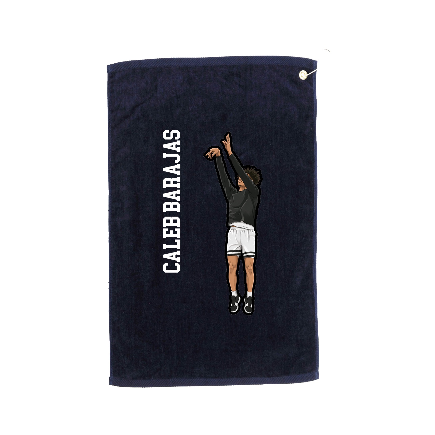 Golf Towel — Name Vertical in Navy
