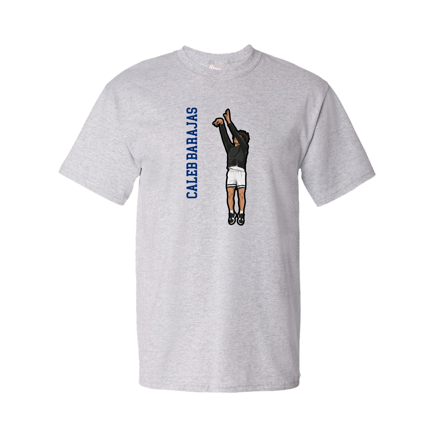 Youth Tee — Name Vertical in Grey