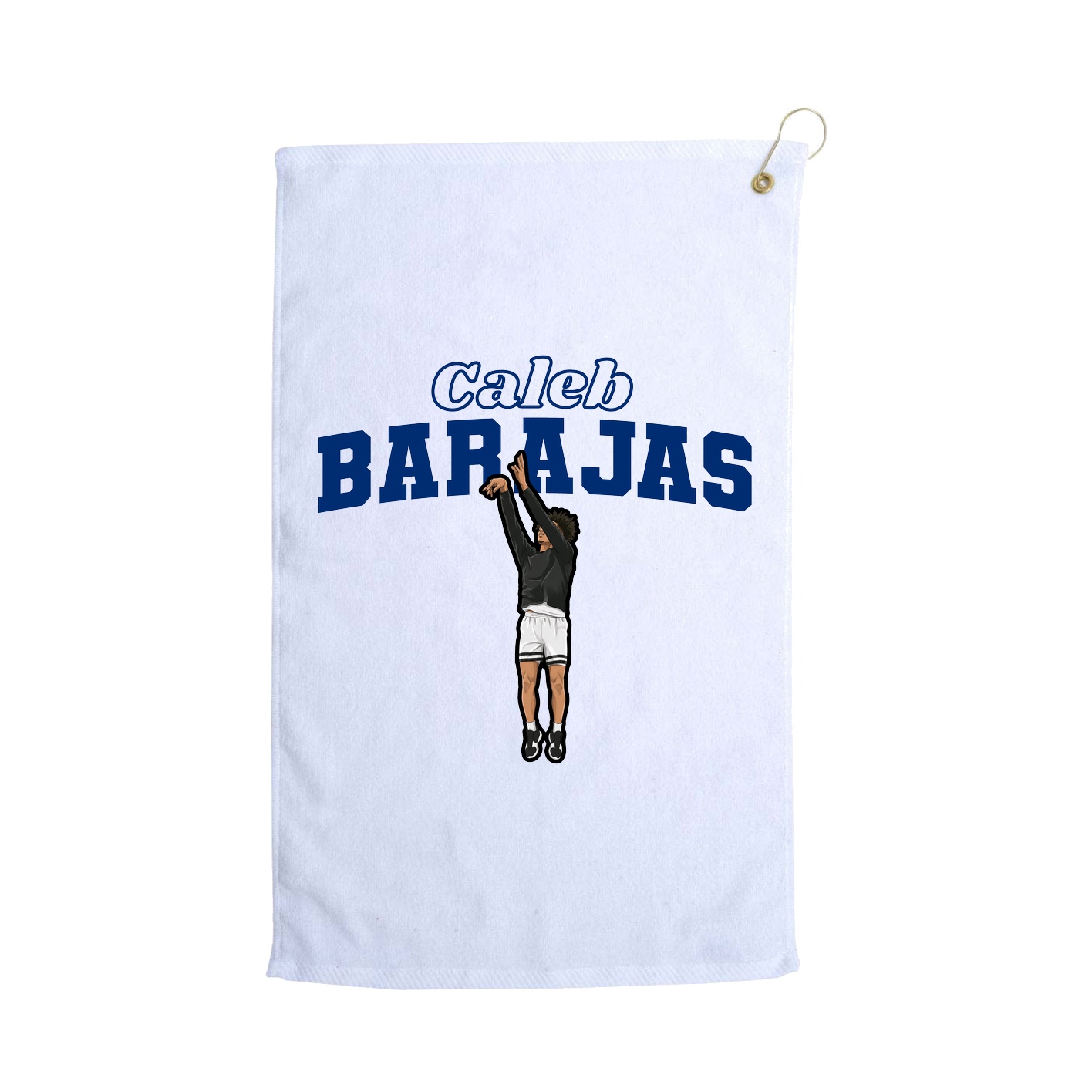Golf Towel — Name Arch in White